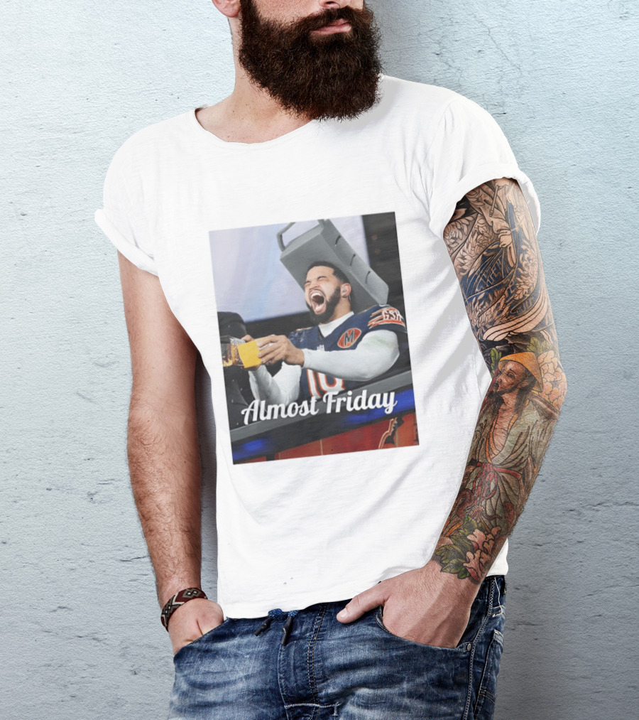 Almost Friday Cheese Grater Chicago Football Game Day Humor T-Shirt