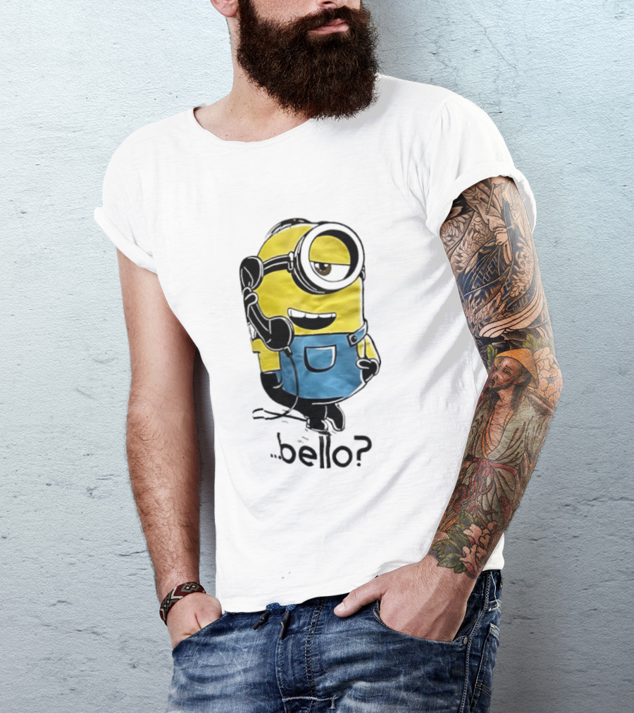 Despicable Me Minions Bello Yellow Character With Blue Overalls T-Shirt