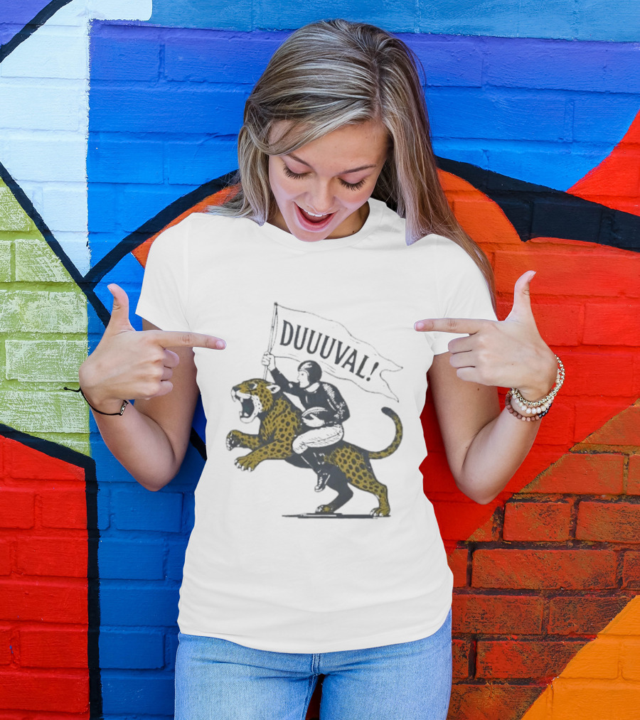 Duuuval Football Jaguar Rider Jacksonville T-Shirt