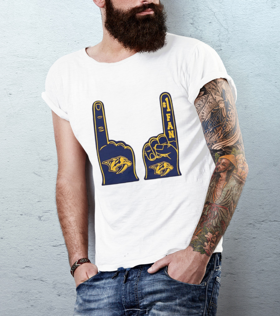 Nashville Predators #1 Fan Foam Finger T-Shirt