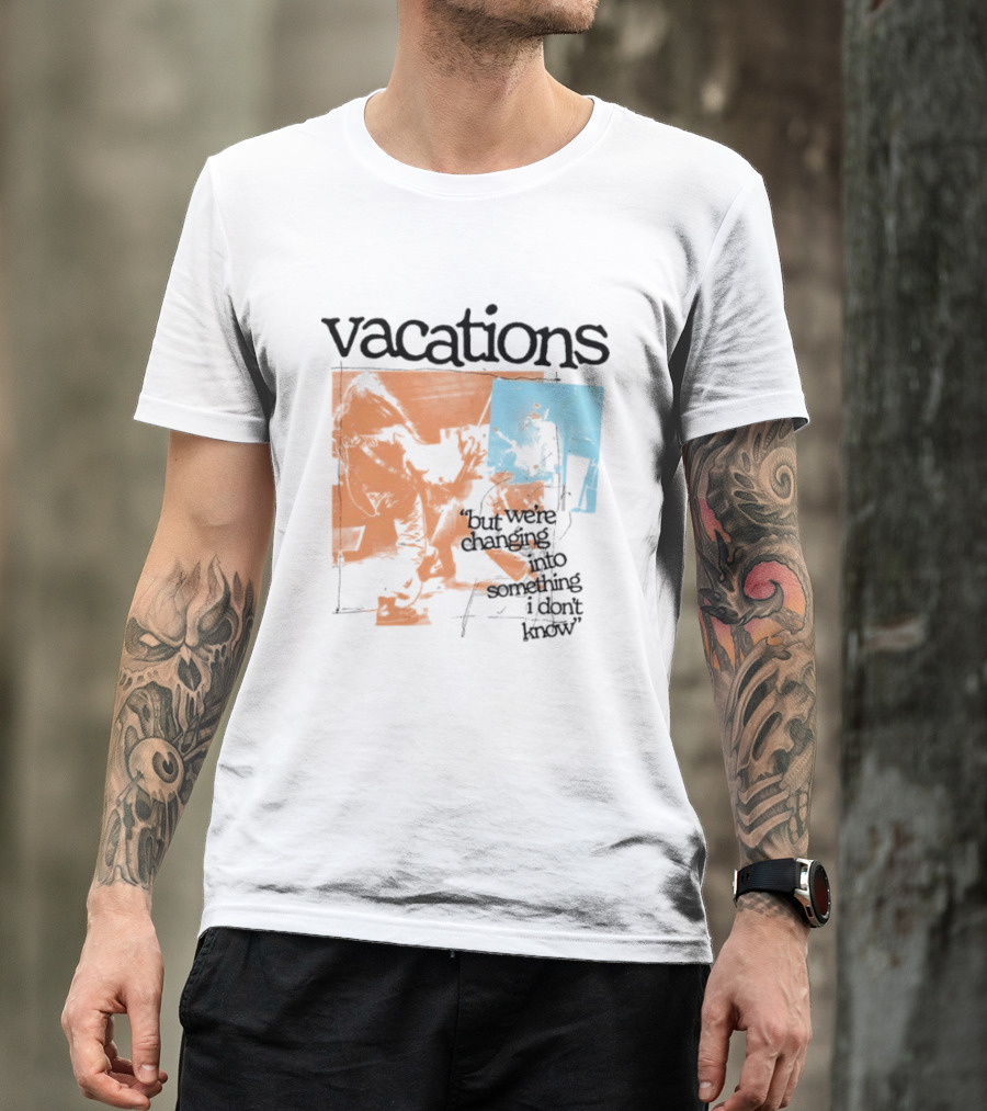 Vacations But We're Vacations I Don't Know Cool Retro Aesthetic T-Shirt