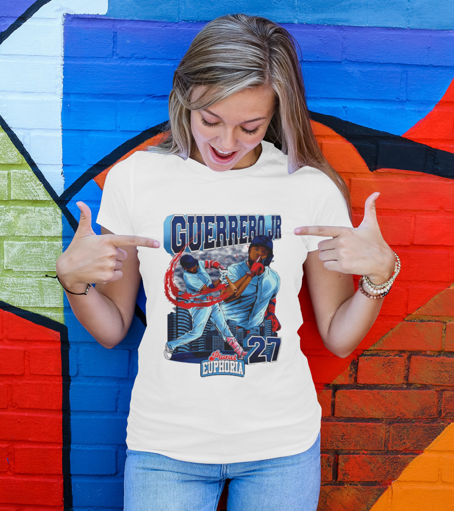 Guerrero Jr Planet Euphoria 27 Blue Jays Baseball Toronto T-Shirt