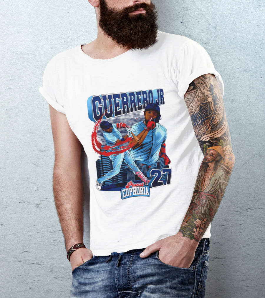 Guerrero Jr Planet Euphoria 27 Blue Jays Baseball Toronto T-Shirt
