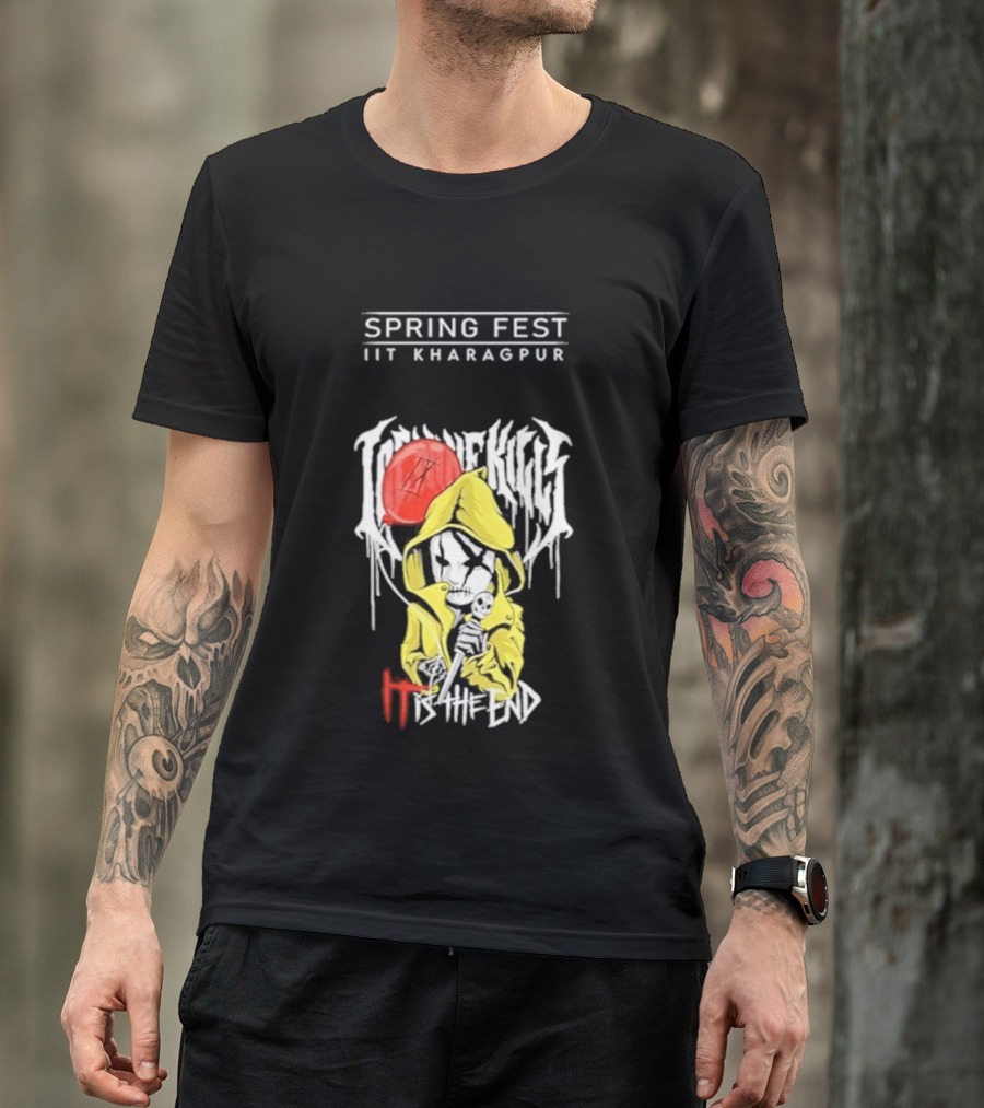 Spring Fest IIT Kharagpur Ice Nine Kills Clown Yellow Raincoat T-Shirt
