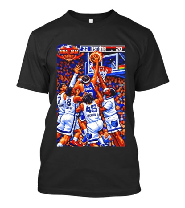 NBA Jam Memphis Grizzlies Adams Jackson Jr Black Players 22 1st QTR 20 T-Shirt