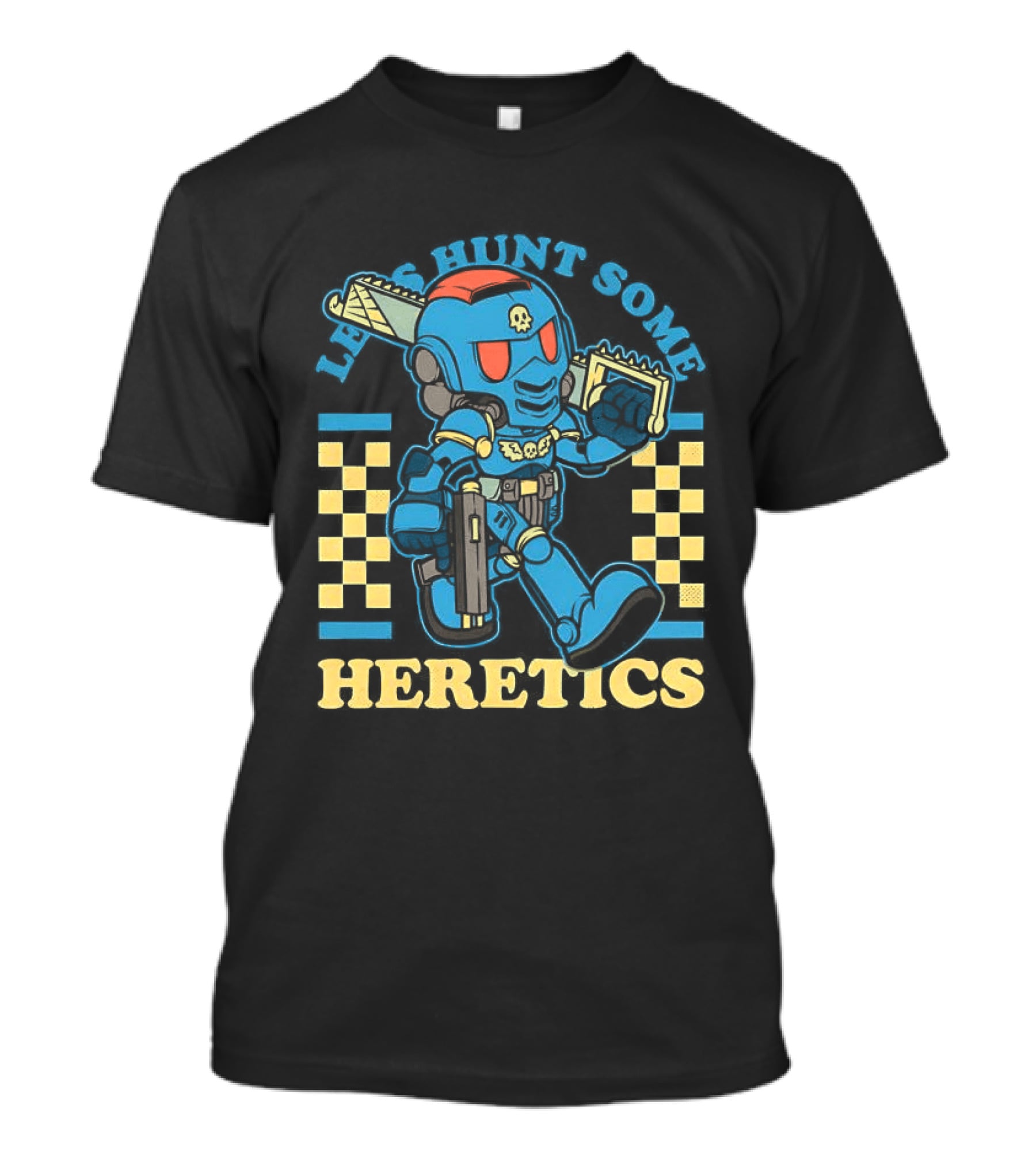 Let's Hunt Some Heretics Marine Blue Armor T-Shirt