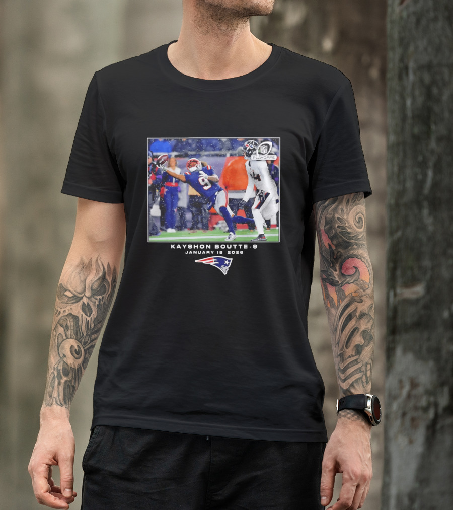 Kayshon Boutte New England Patriots January 18 2026 Playoffs T-Shirt