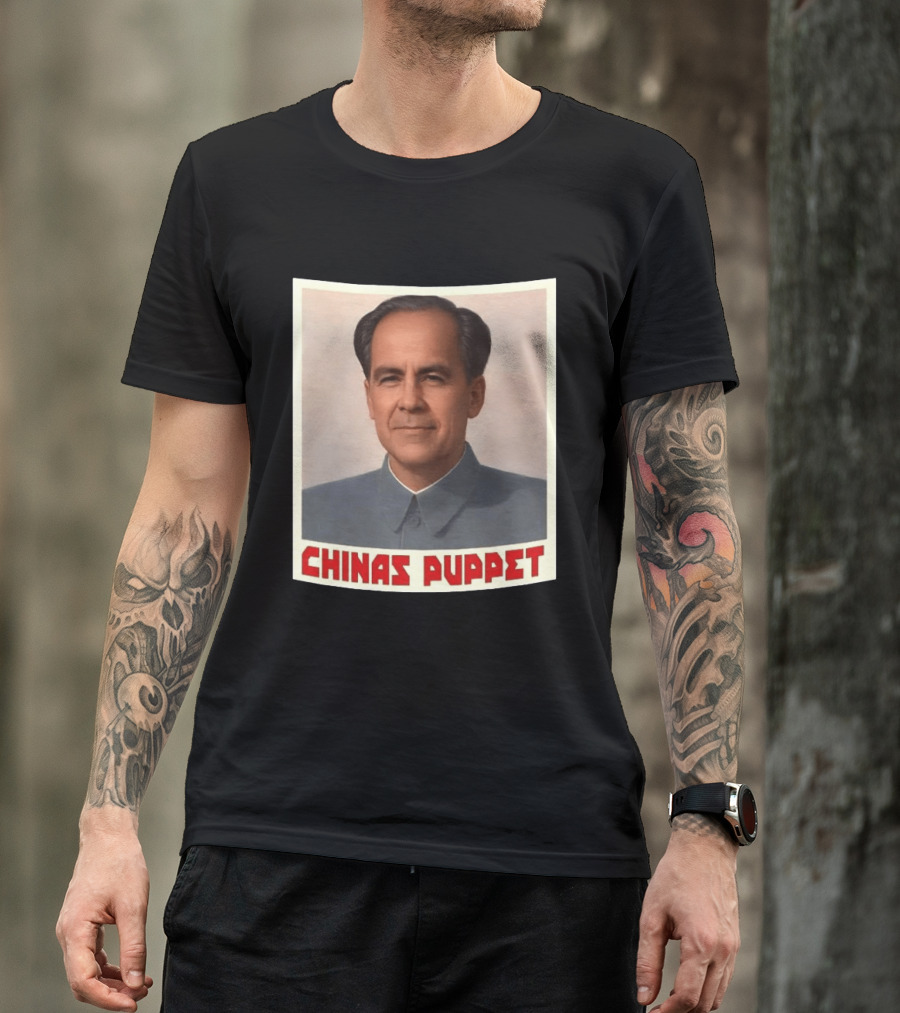 Mark Carney China's Puppet Mao Suit Caricature T-Shirt