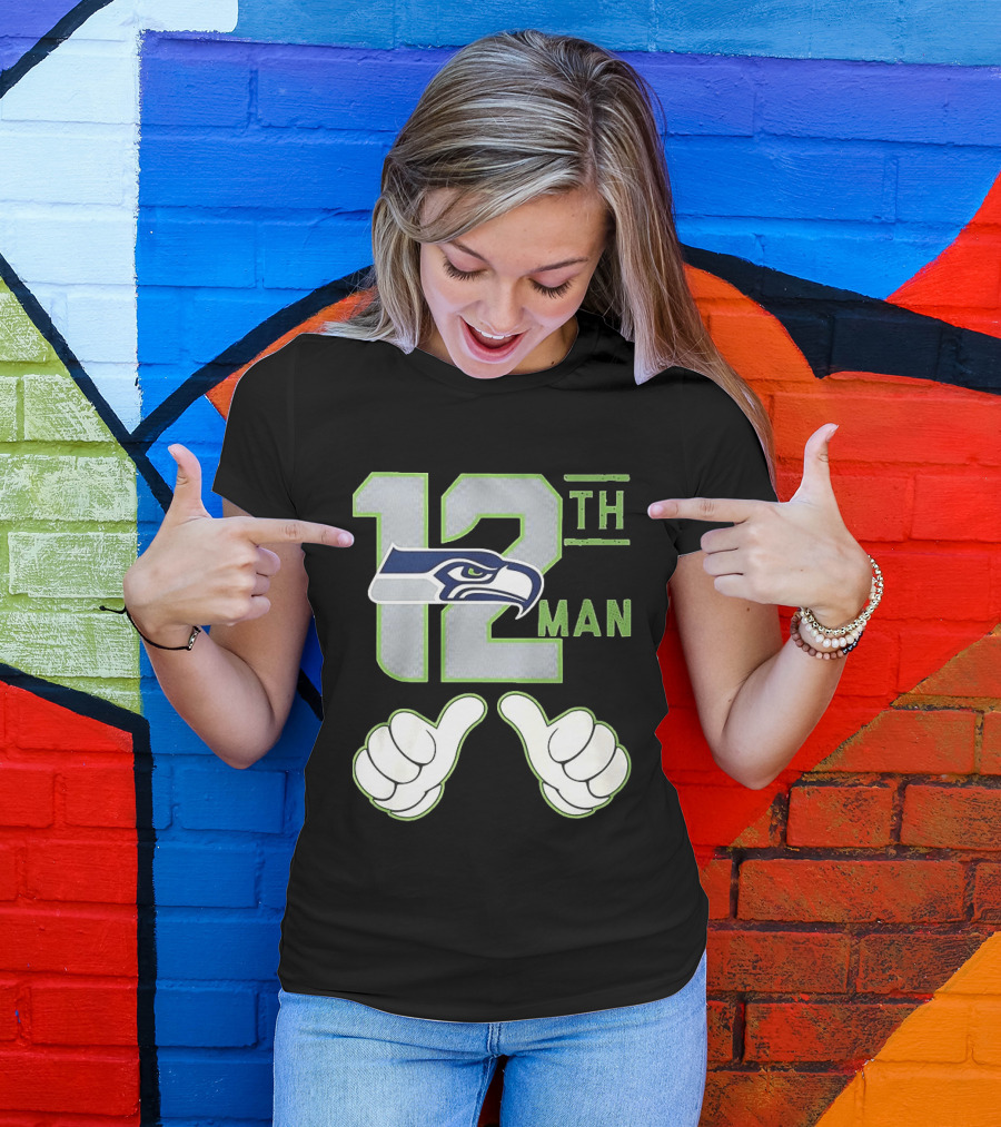 Seattle Seahawks 12th Man Fan Favorite NFL Team Spirit T-Shirt