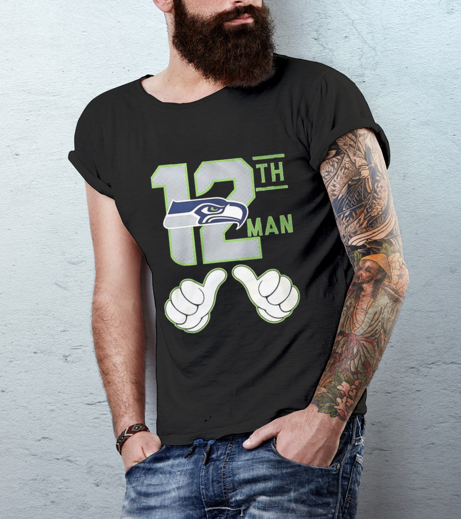 Seattle Seahawks 12th Man Fan Favorite NFL Team Spirit T-Shirt
