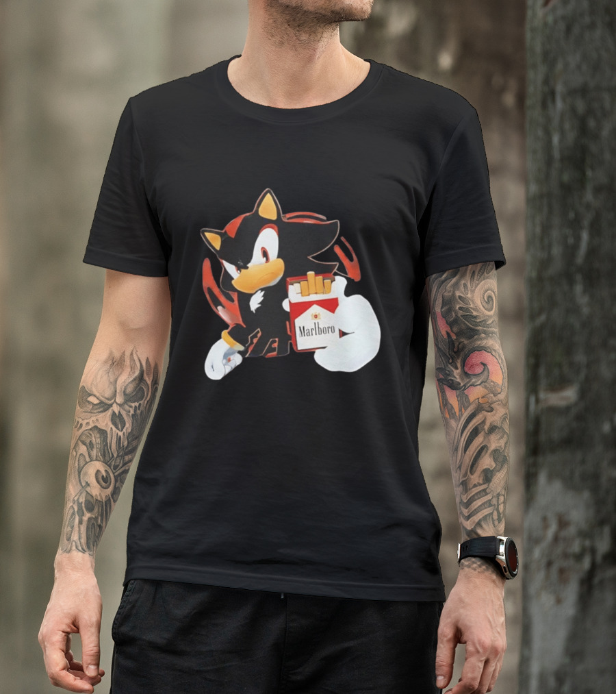 Shadow The Hedgehog Marlboro Red Pack T-Shirt