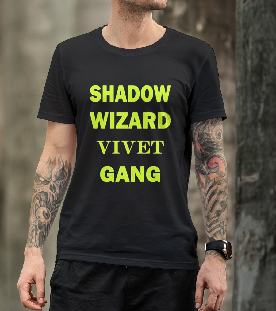 Shadow Wizard Vivet Gang Neon Typography Magic Vibes T-Shirt