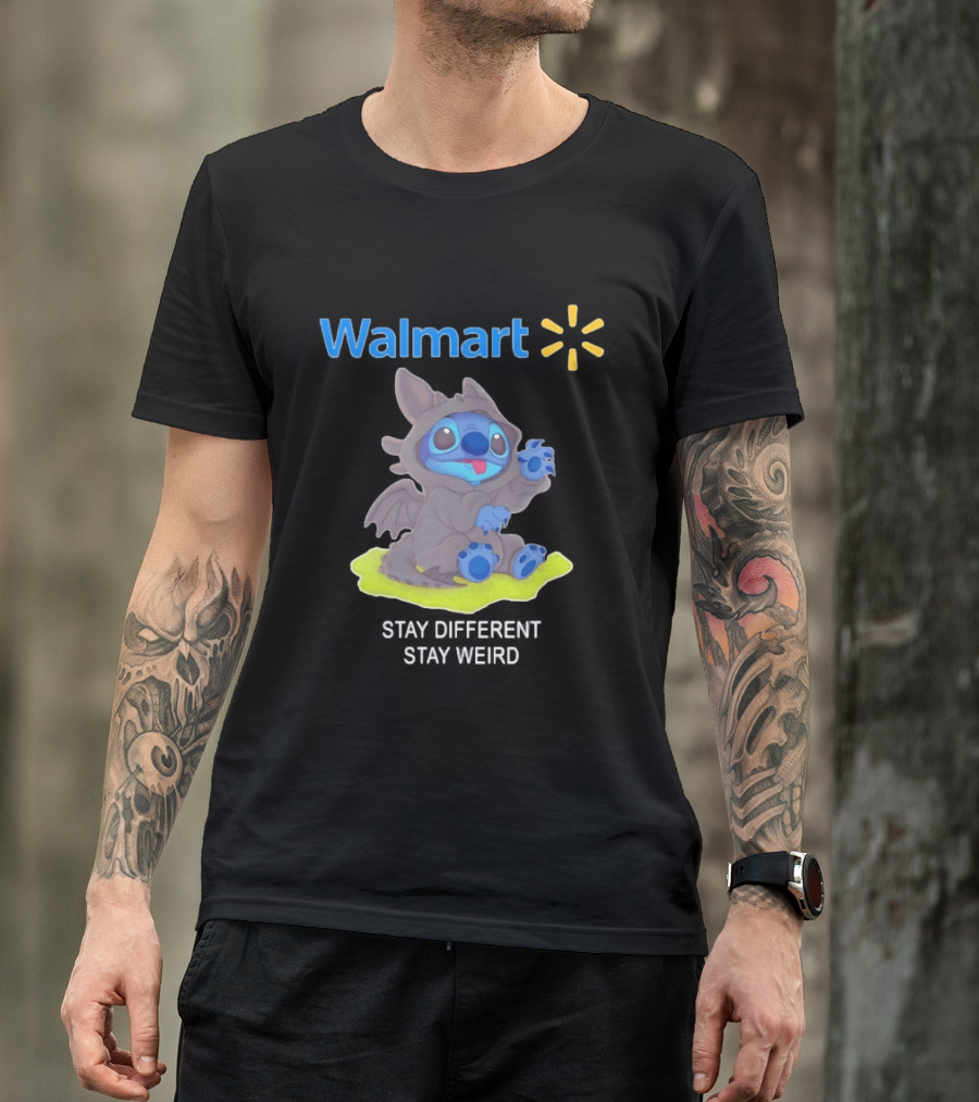 Walmart Canada Toothless Stitch Stay Different Stay Weird T-Shirt