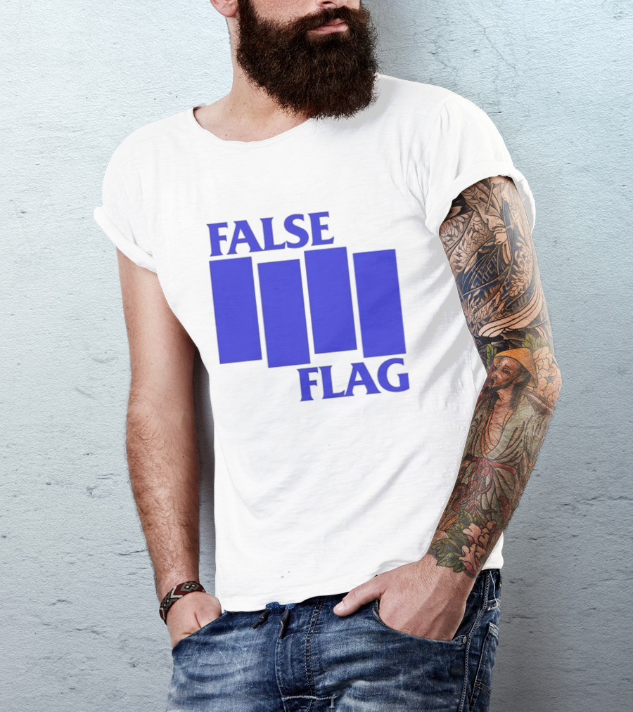 False Flag Bars Blue T-Shirt