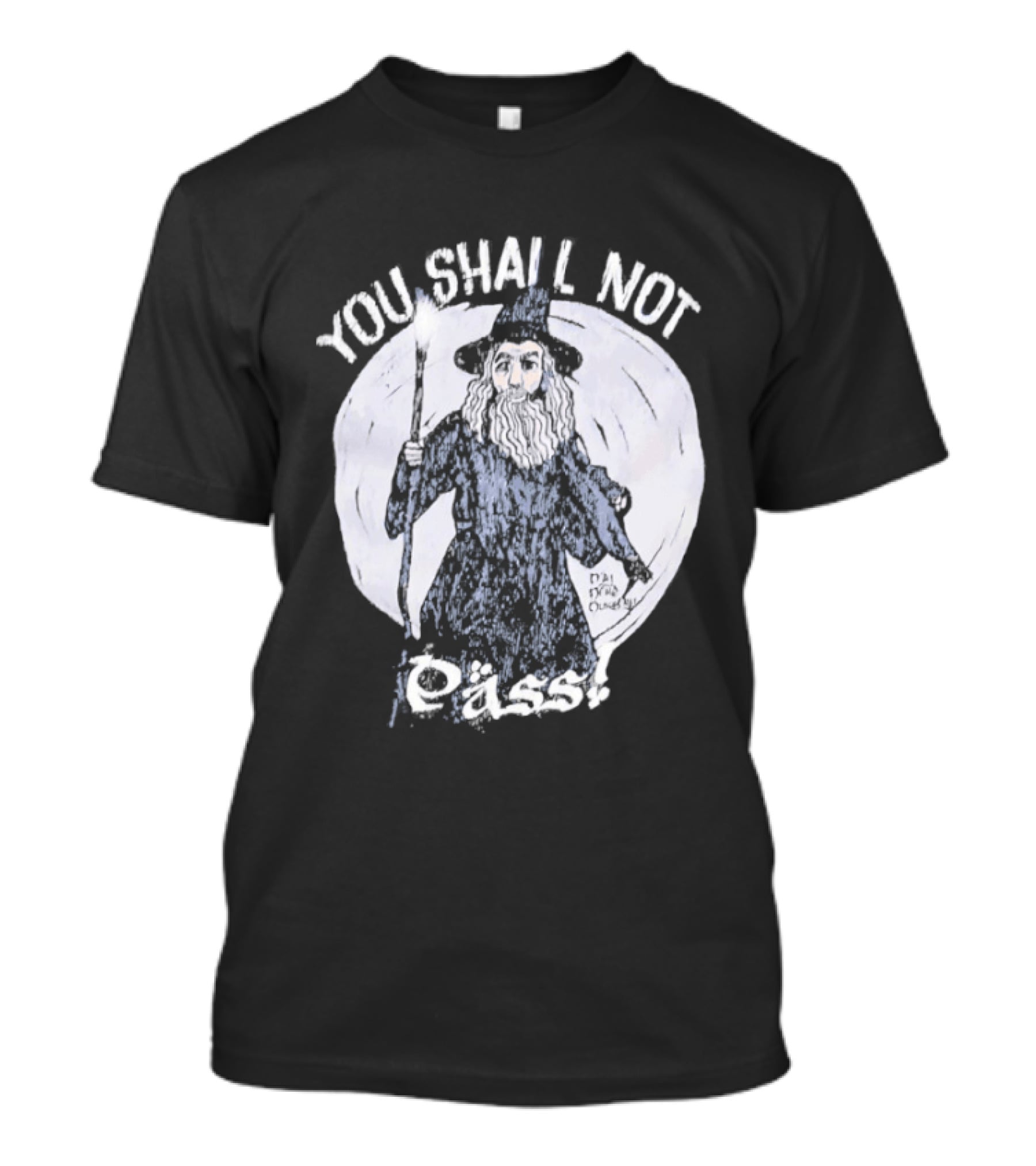 You Shall Not Pass Wizard Gandalf Blocking Pose T-Shirt