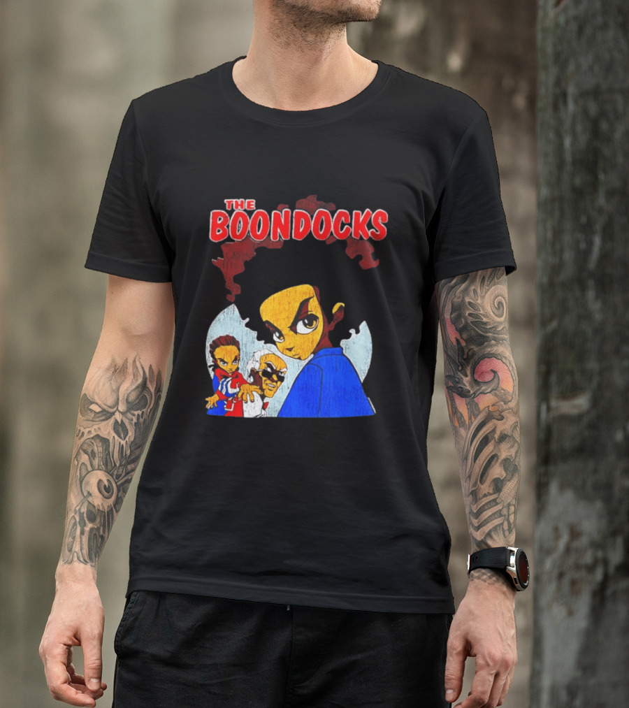 The Boondocks Animated Series Characters Huey Riley Grandad T-Shirt