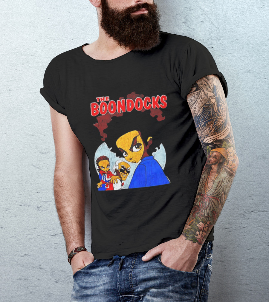 The Boondocks Animated Series Characters Huey Riley Grandad T-Shirt