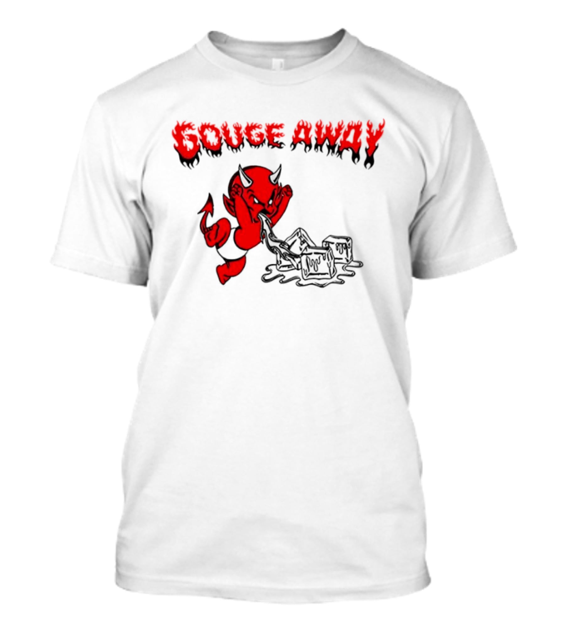 Gouge Away Red Devil Smashing Ice Cubes T-Shirt