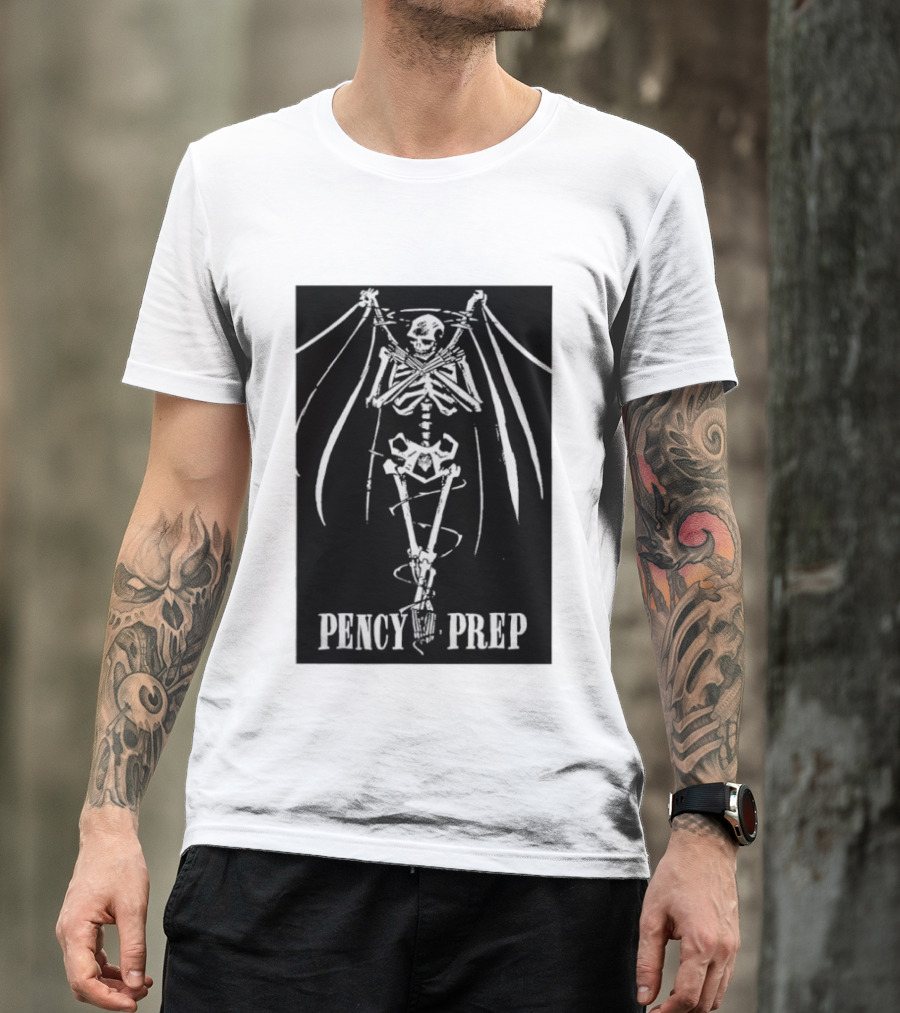 Pencey Prep Skeleton Flyer Ransom Bats Crossed Arms Band Merch T-Shirt