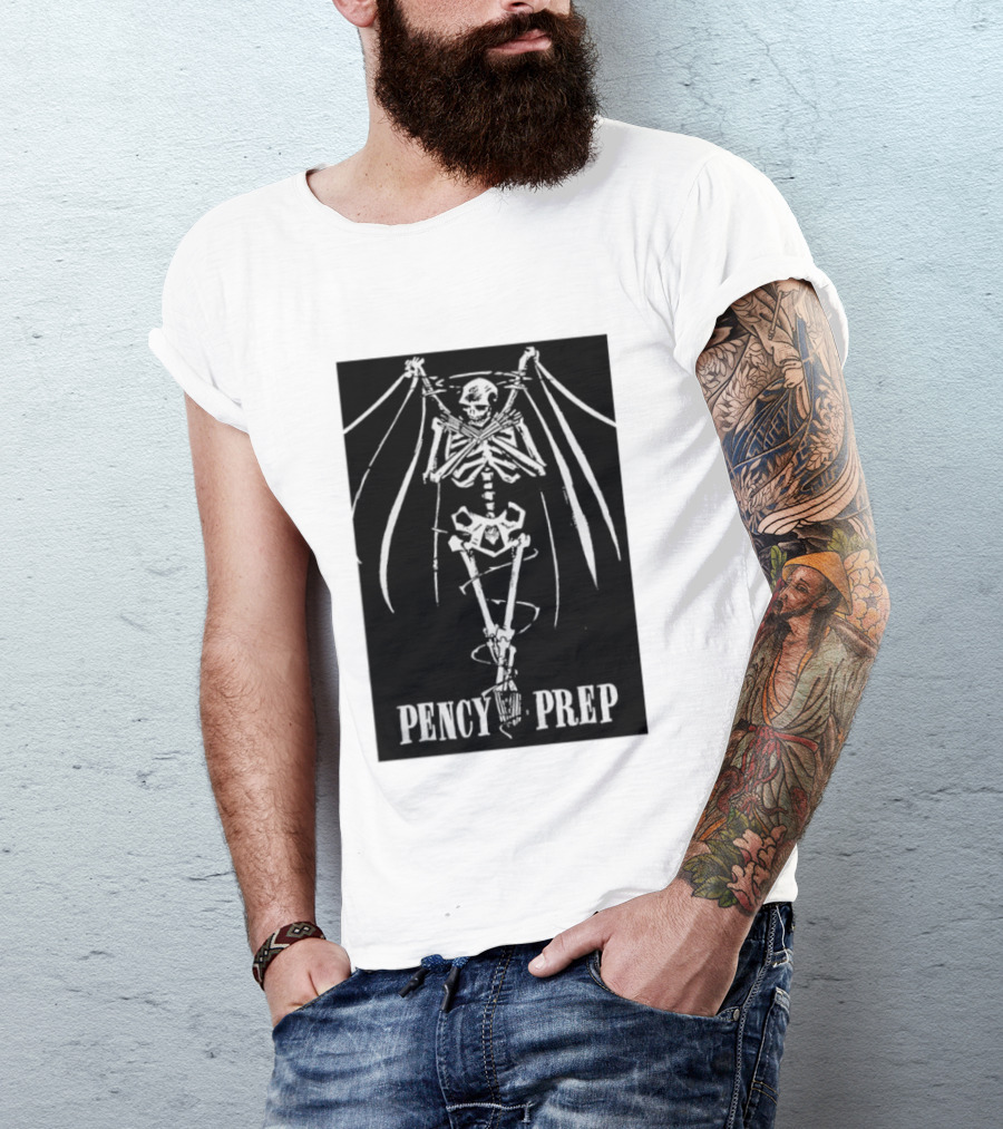 Pencey Prep Skeleton Flyer Ransom Bats Crossed Arms Band Merch T-Shirt