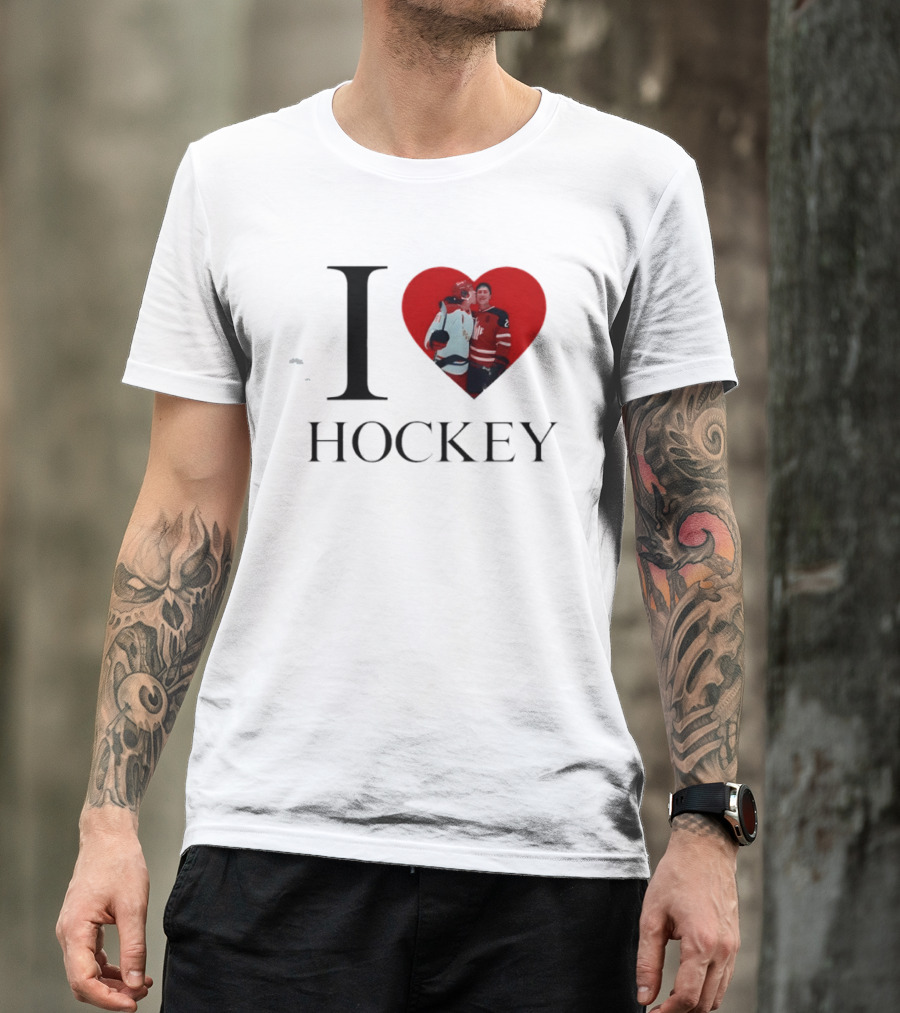 Williams & Storrie I Love Hockey Players Red Heart T-Shirt