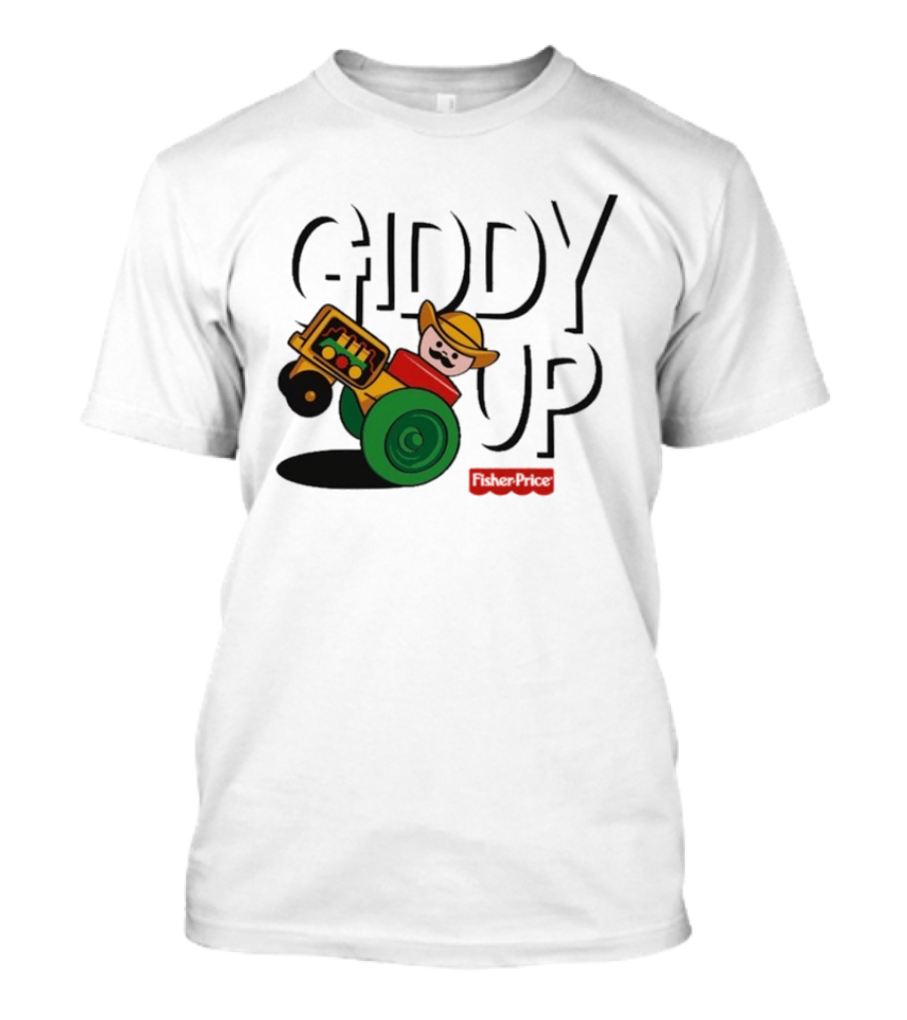 Giddy Up Fisher Price Cowboy On Tractor T-Shirt