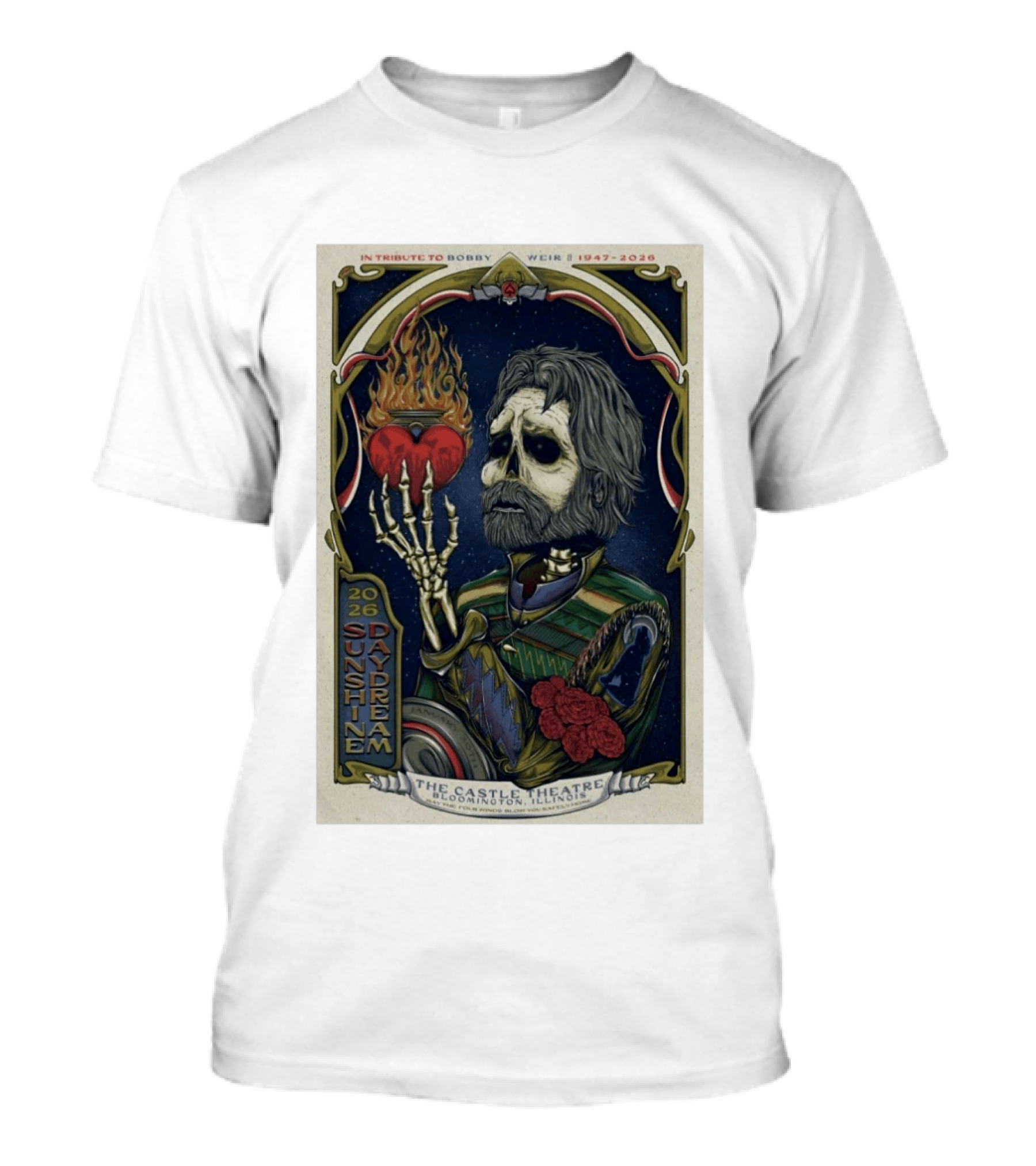 Sunshine Daydream Bobby Weir Tribute Bloomington IL The Castle Theatre January 30 2026 T-Shirt