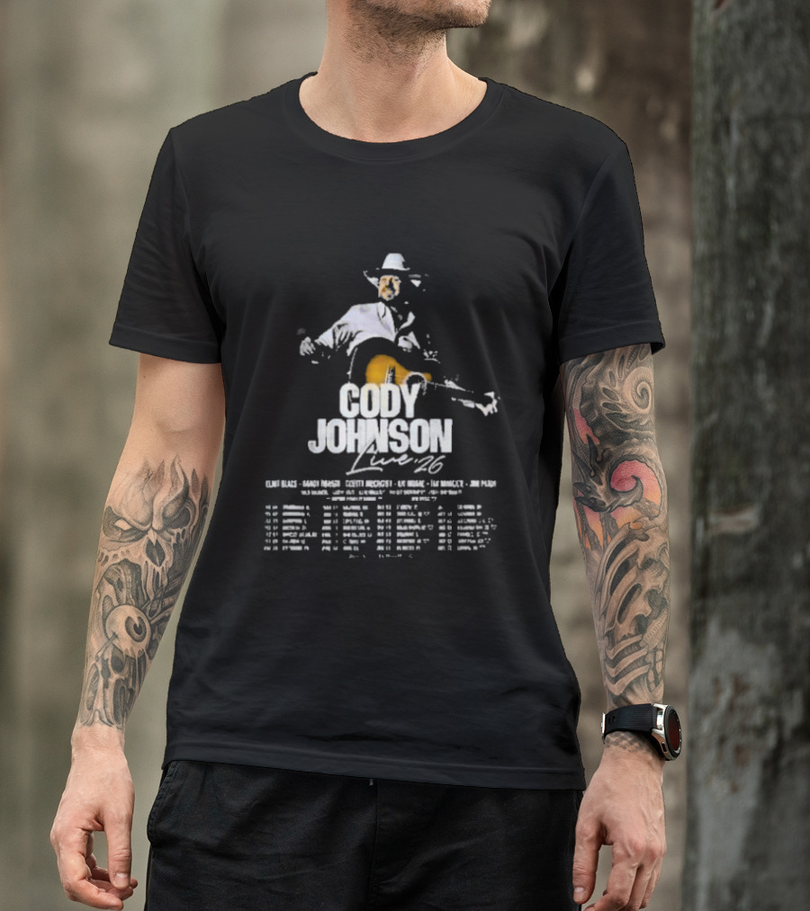 Cody Johnson 2026 Tour CMA Vocalist Dates February To September T-Shirt