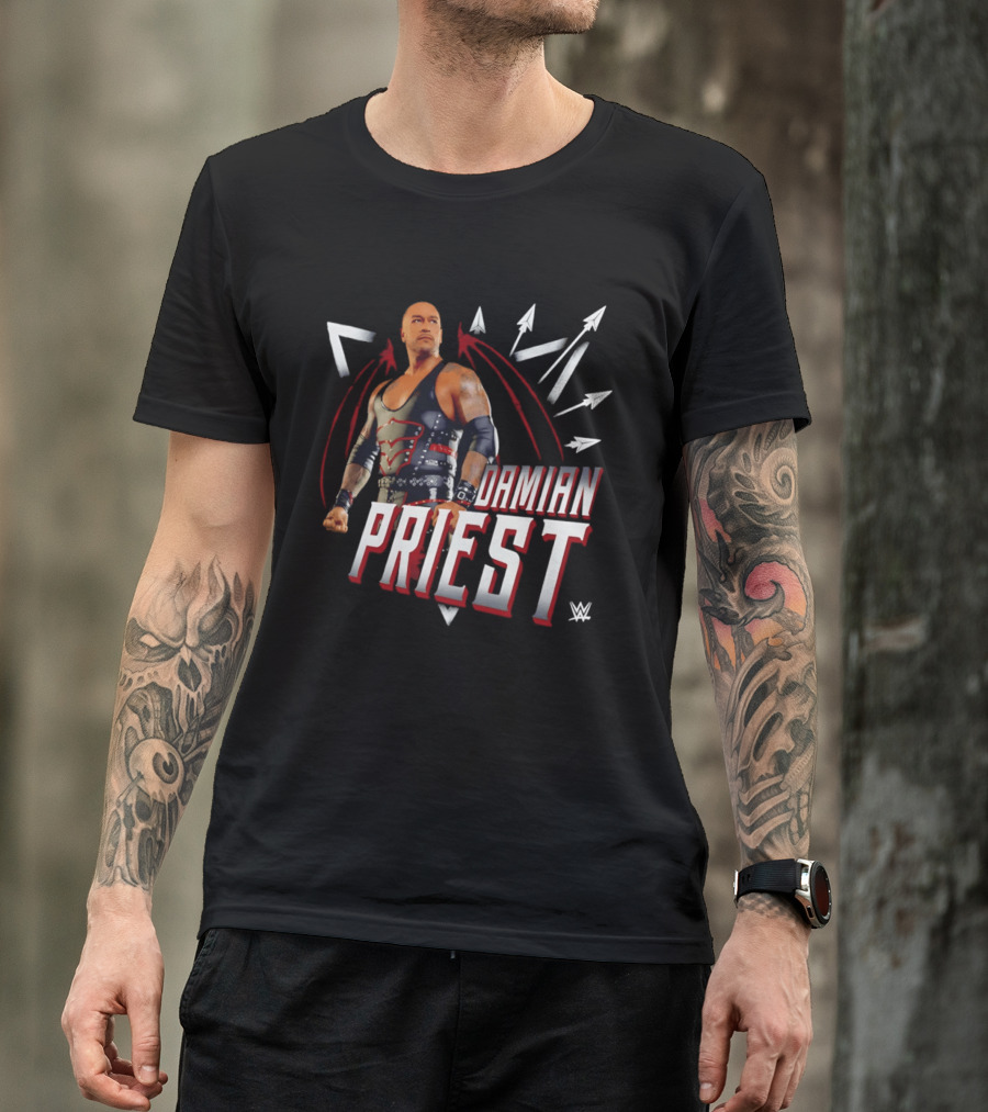 Damian Priest WWE Warrior With Wings Arrows T-Shirt