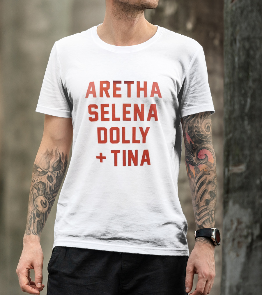 Aretha Selena Dolly Tina Iconic Music Legends T-Shirt