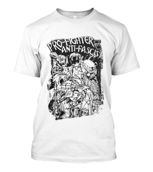 Pro Fighter Anti Fascist Here Be Dragon T-Shirt