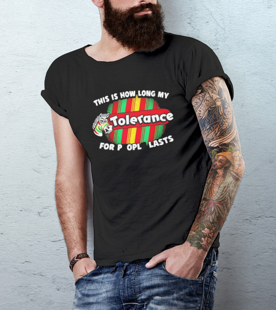 Angry Zebra Tolerance For People Lasts T-Shirt
