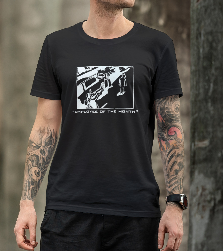 Employee Of The Month Comic Style Action Scene T-Shirt