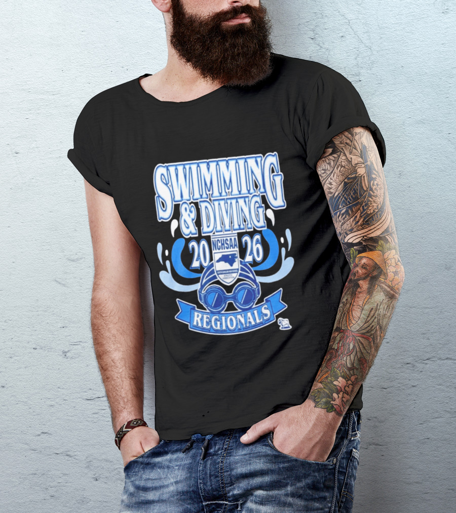 NCHSAA Swimming & Diving Regionals 2026 Competition Event T-Shirt