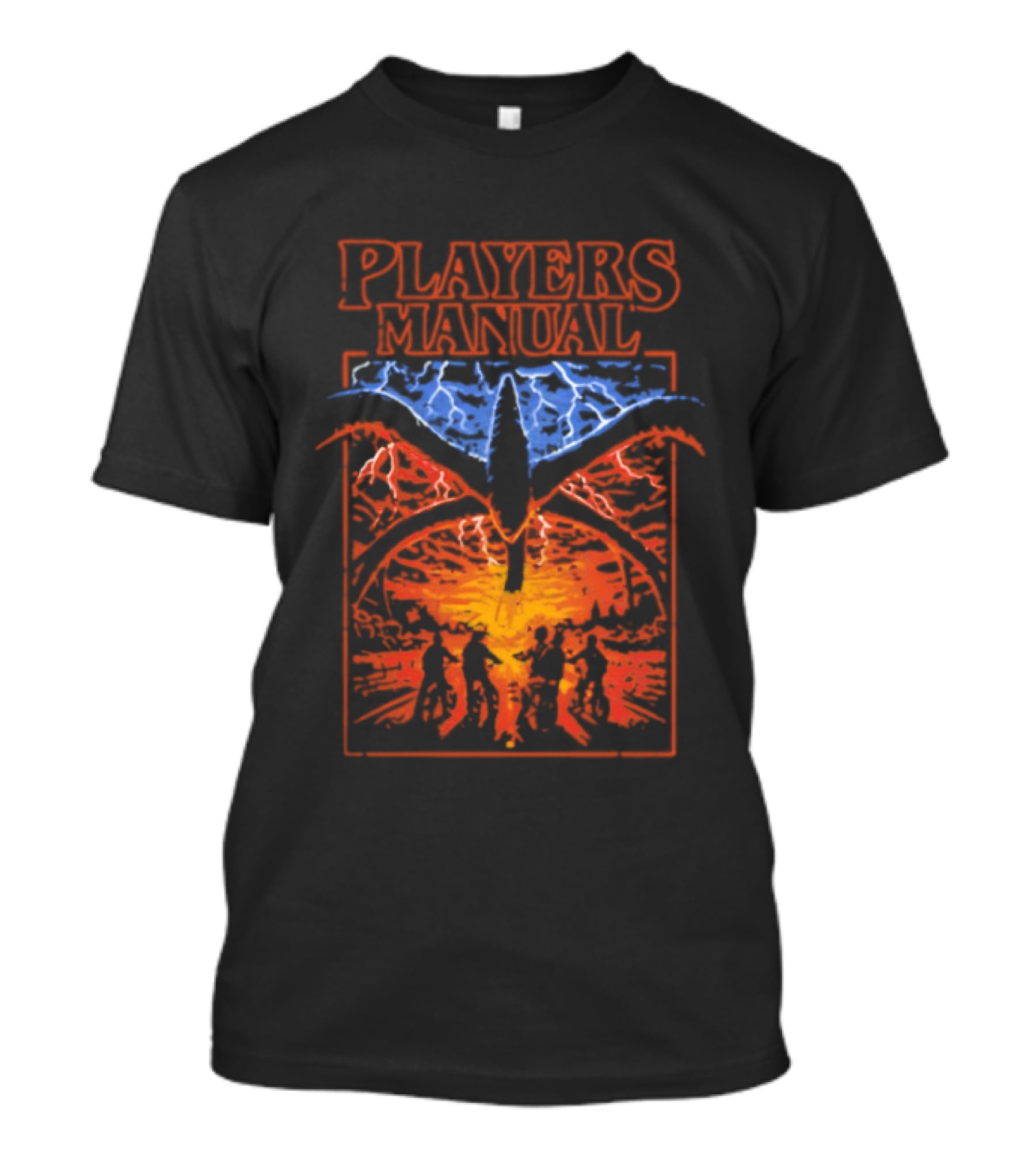 Players Manual Stranger Things Demogorgon Lightning T-Shirt