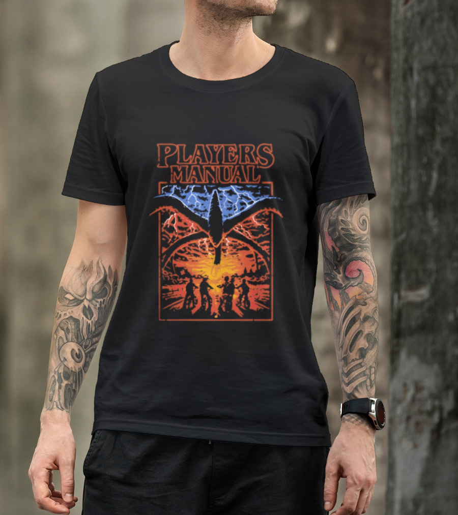 Players Manual Stranger Things Demogorgon Lightning T-Shirt