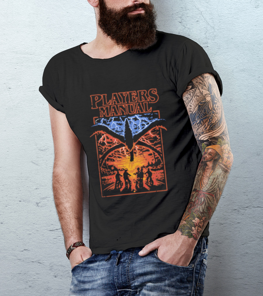 Players Manual Stranger Things Demogorgon Lightning T-Shirt