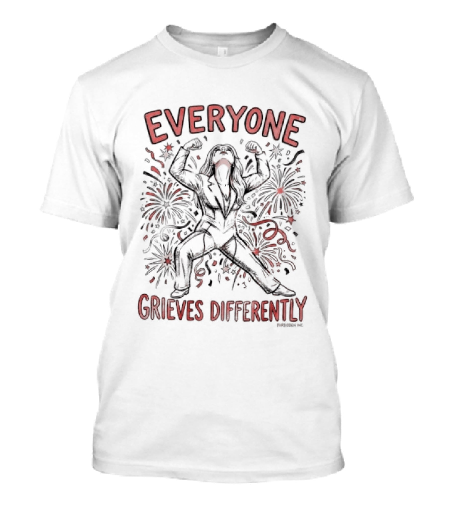 Everyone Grieves Differently Powerful Expression With Bold Red Accents T-Shirt