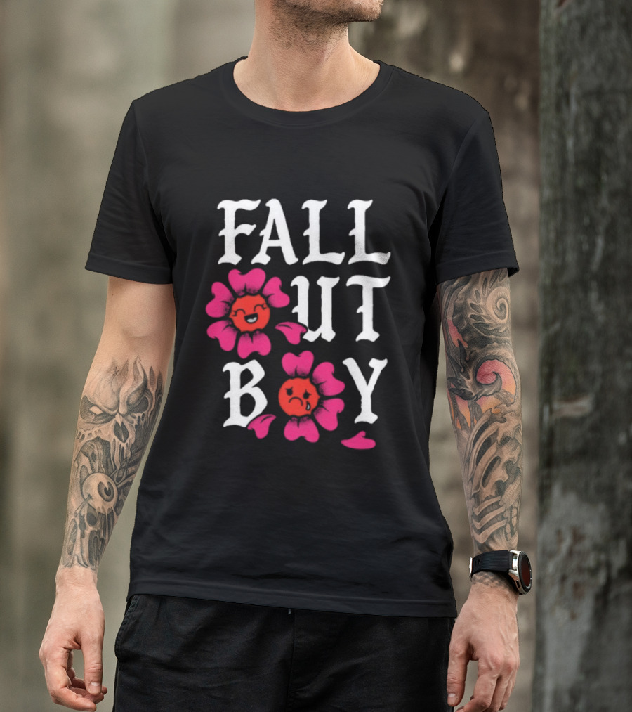 Fall Out Boy Floral Pink Red Flowers T-Shirt