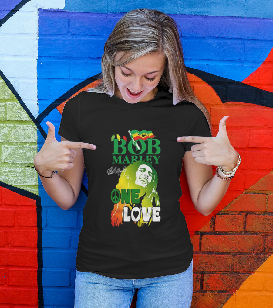 Kansas City Chiefs Bob Marley One Love Peace T-Shirt