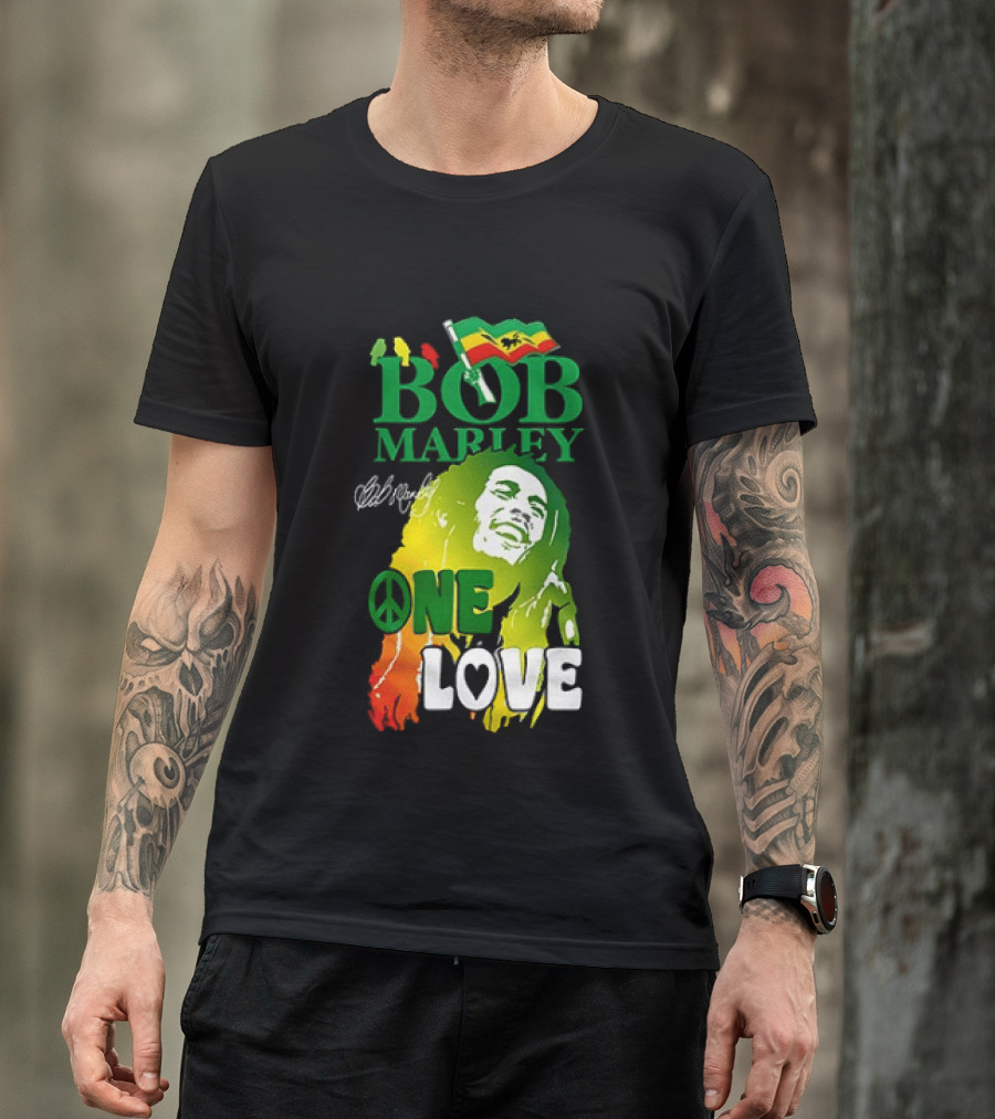 Kansas City Chiefs Bob Marley One Love Peace T-Shirt