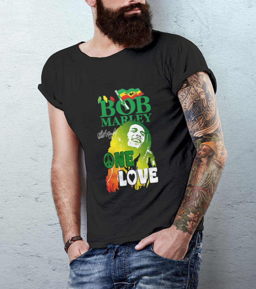 Kansas City Chiefs Bob Marley One Love Peace T-Shirt