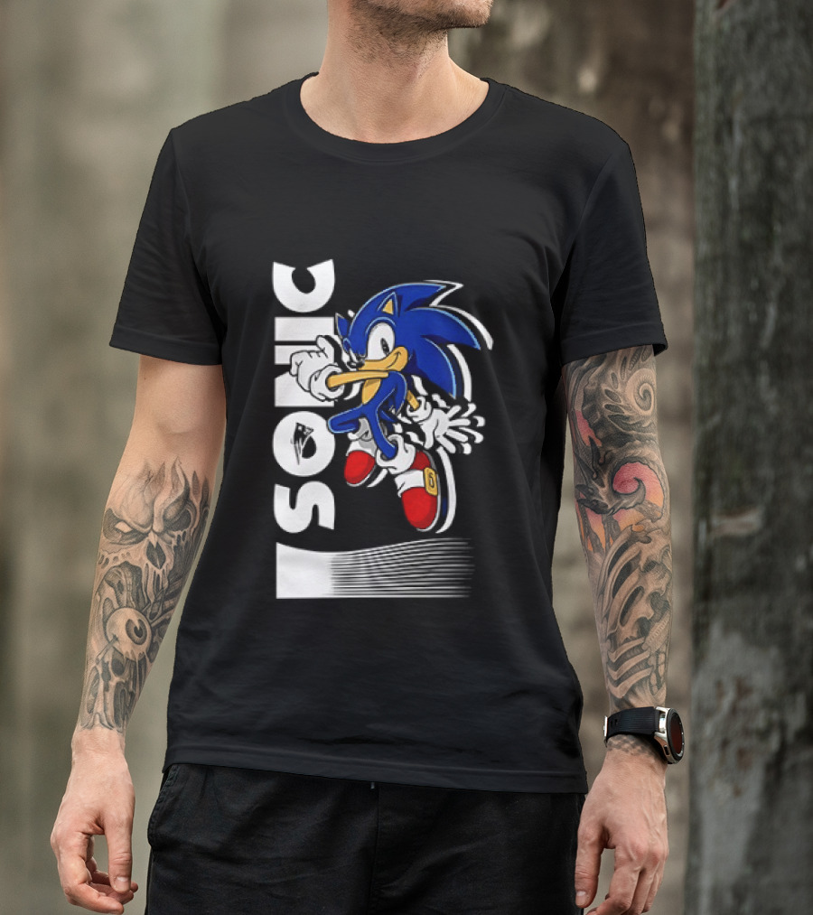 Sonic The Hedgehog New England Patriots Collaboration T-Shirt