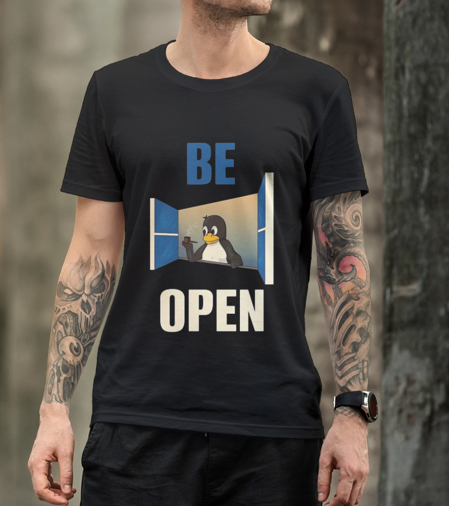 Penguin Be Open Smoking Pipe T-Shirt