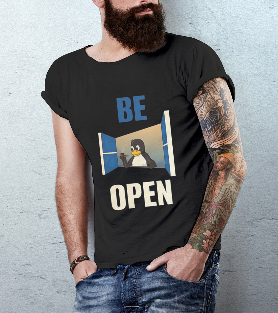 Penguin Be Open Smoking Pipe T-Shirt