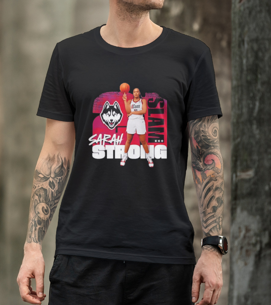SLAM Sarah Strong UConn Huskies Basketball Player T-Shirt