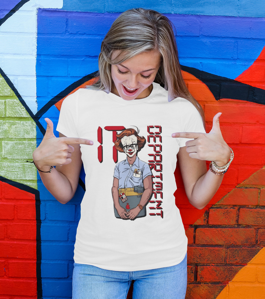 Pennywise IT Department Nerd Humor T-Shirt