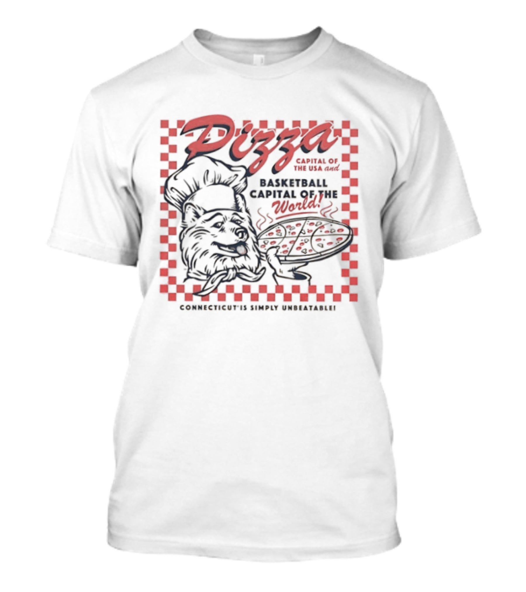 Pizza Capital Of The USA Basketball Capital Of The World Chef's Signature T-Shirt