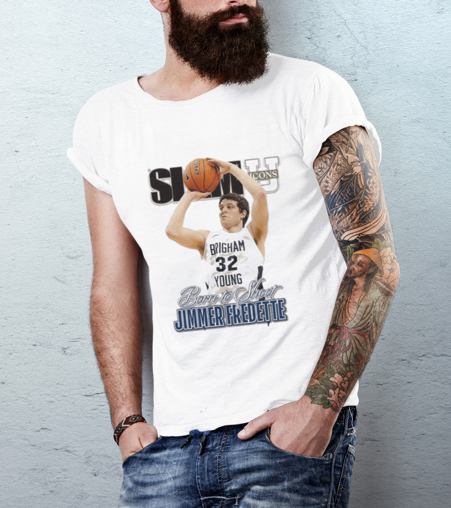 Slam U Icons Brigham Young 32 Born To Shoot Jimmer Fredette T-Shirt