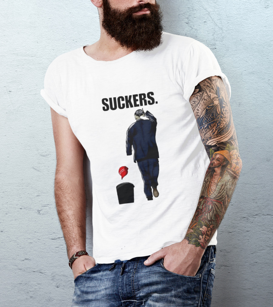 Suckers Trump MAGA Hat Trash Can T-Shirt